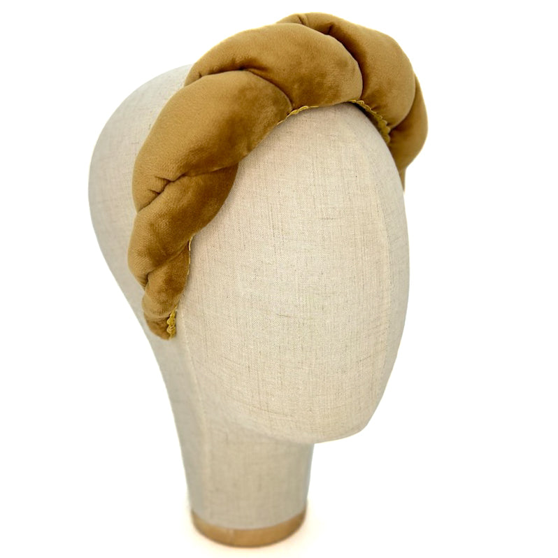 Cerchietto Lilly in Velluto Cammello