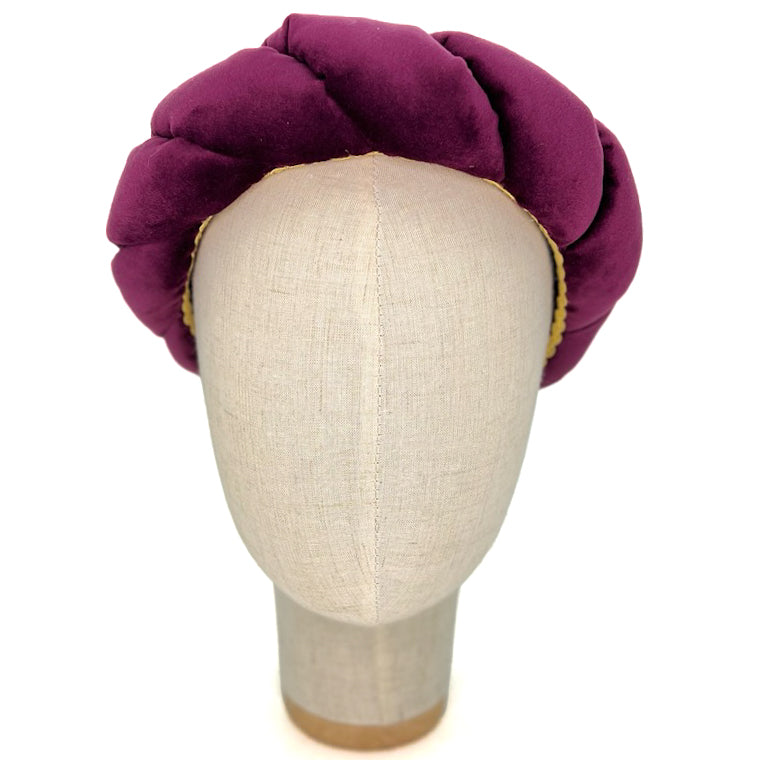 Cerchietto Lilly in Velluto Viola Melanzana