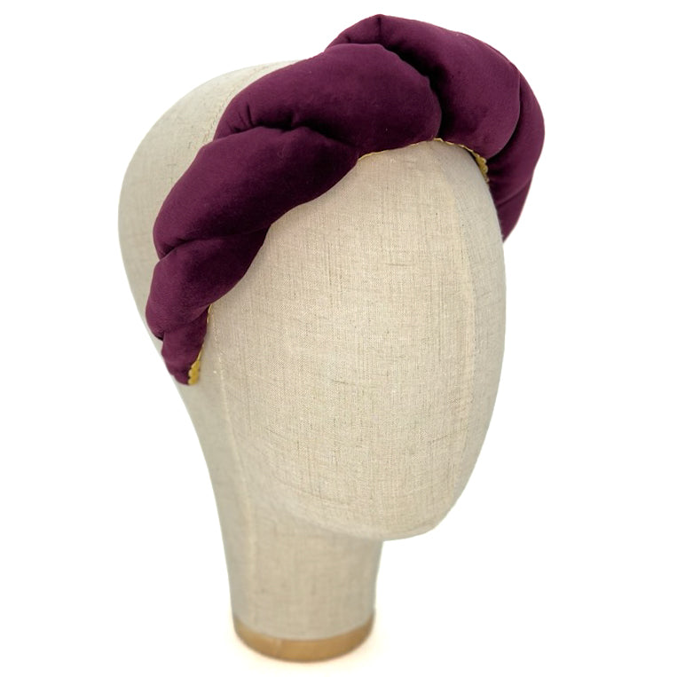 Cerchietto Lilly in Velluto Viola Melanzana