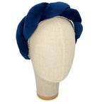 Cerchietto Lilly in Velluto Blu Intenso