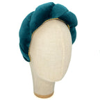 Cerchietto Lilly in Velluto Verde Pavone