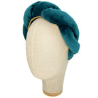 Cerchietto Lilly in Velluto Verde Pavone