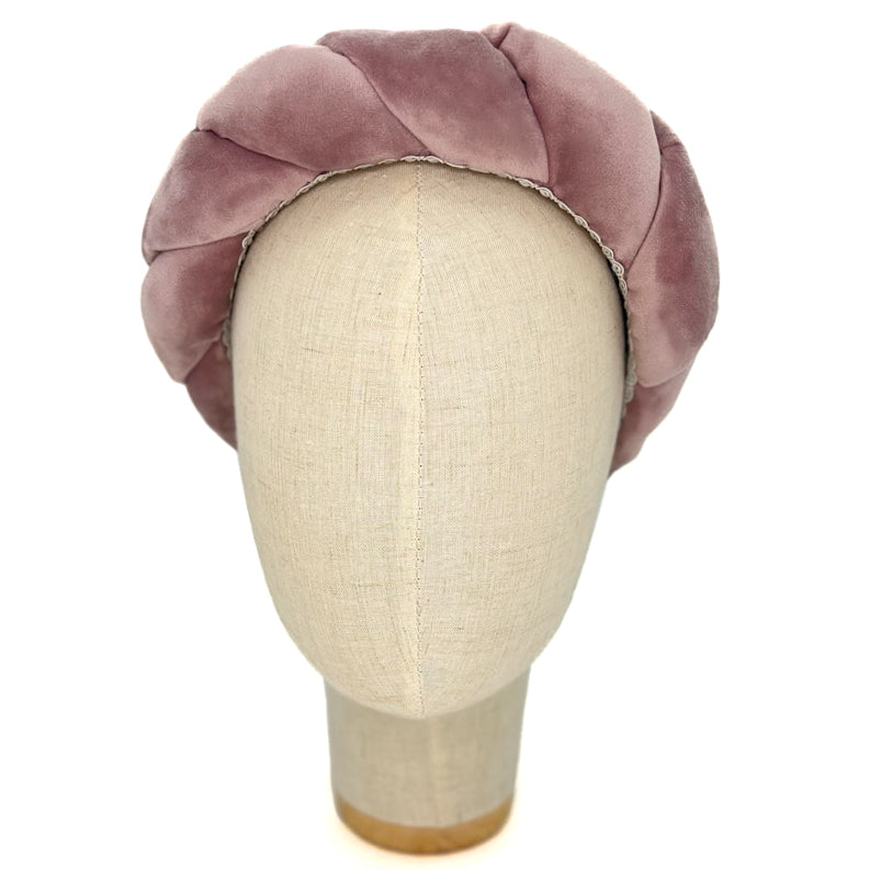 Cerchietto Lilly in Velluto Rosa Freddo