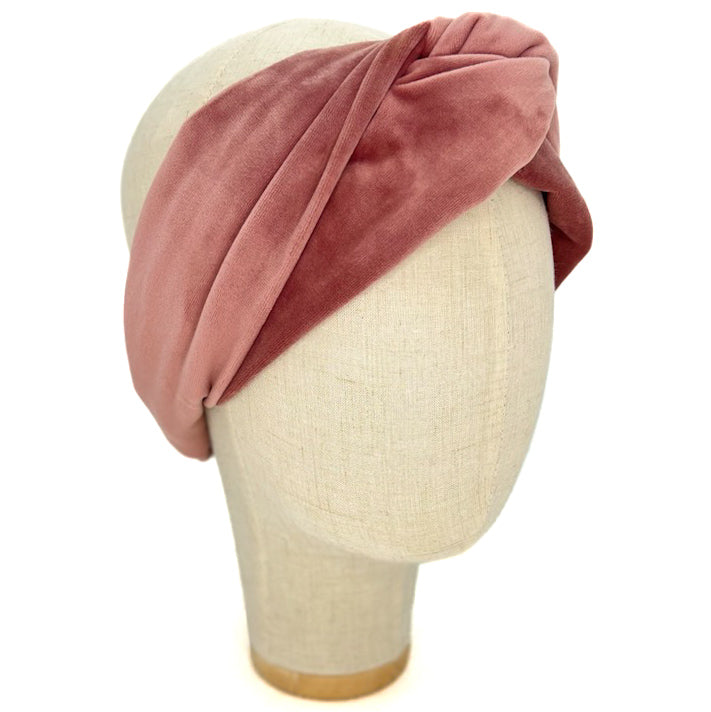 Fascia Audrey in Velluto Rosa Antico