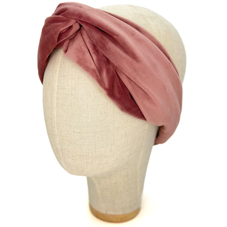 Fascia Audrey in Velluto Rosa Antico
