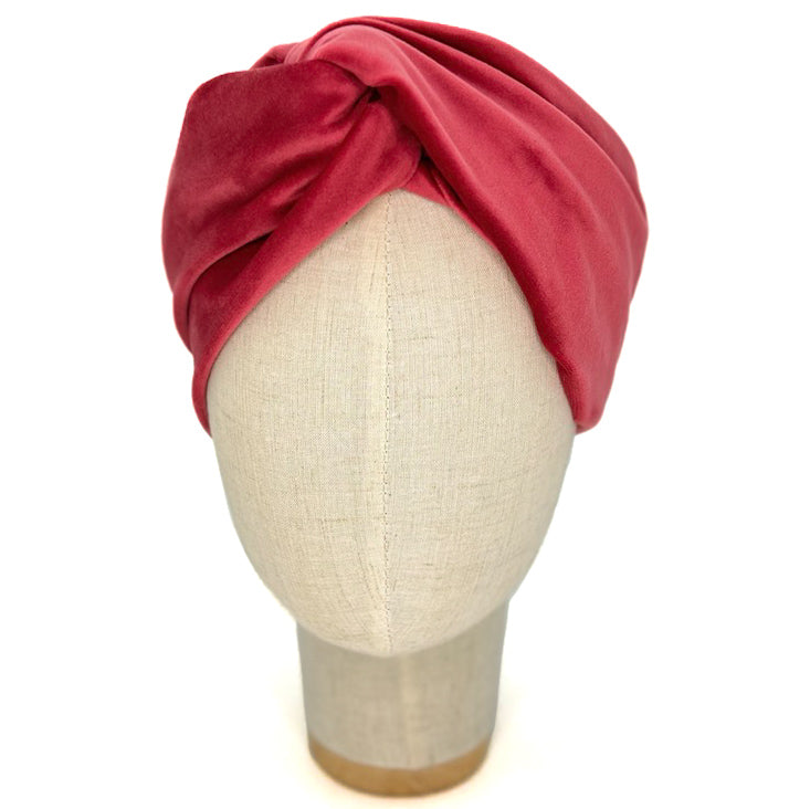 Fascia Audrey in Velluto Rosa Intenso