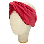 Fascia Audrey in Velluto Rosa Intenso