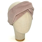 Bandeau Audrey en velours rose nude