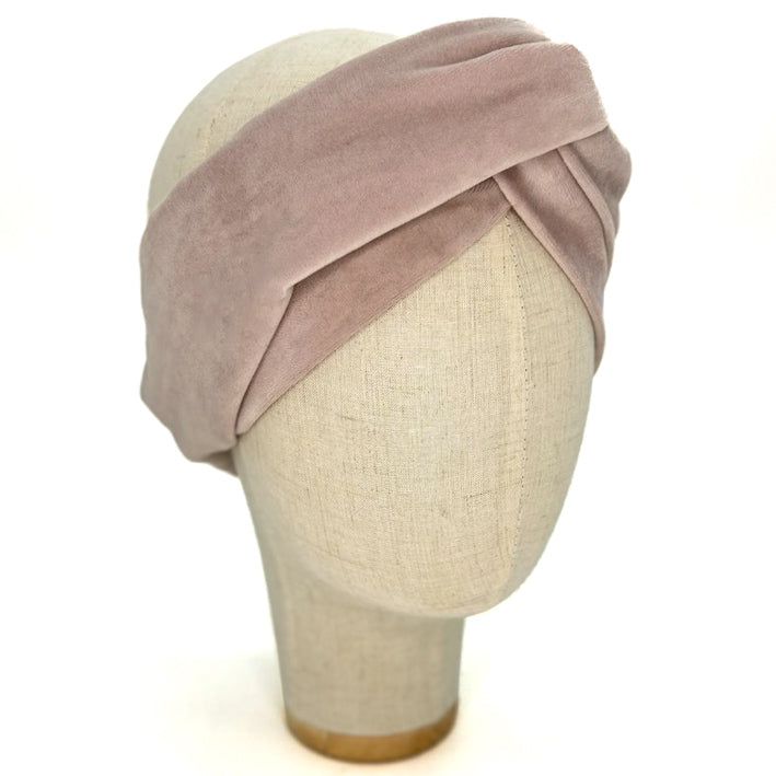 Fascia Audrey in Velluto Rosa Nude