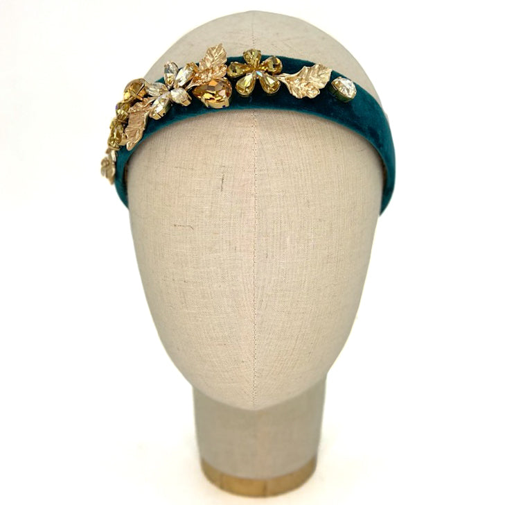 Cerchietto Aurora Verde Pavone