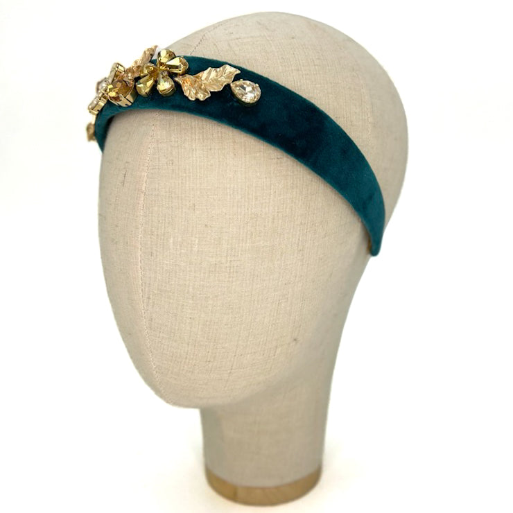 Cerchietto Aurora Verde Pavone