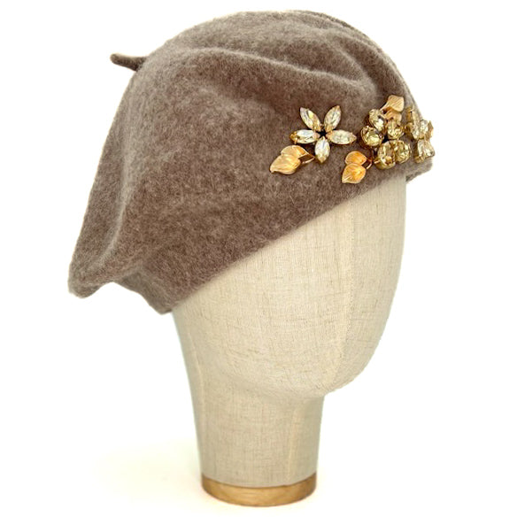 Basco Beige Mélange Con Cristalli