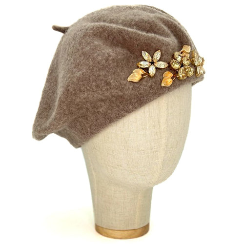 Basco Beige Mélange Con Cristalli