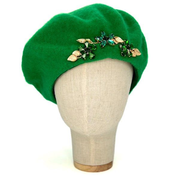 Basco Verde Brillante Con Cristalli