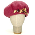 Béret rose antique orné de cristaux