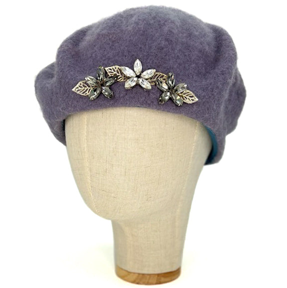 Basco Azzurro Grigio Mélange Con Cristalli