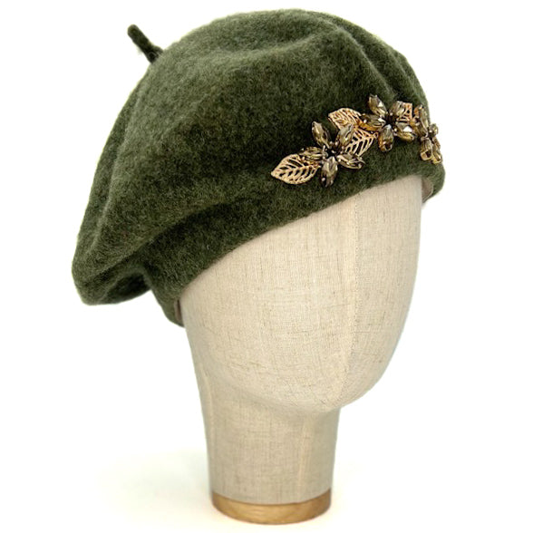 Basco Verde Mélange Con Cristalli