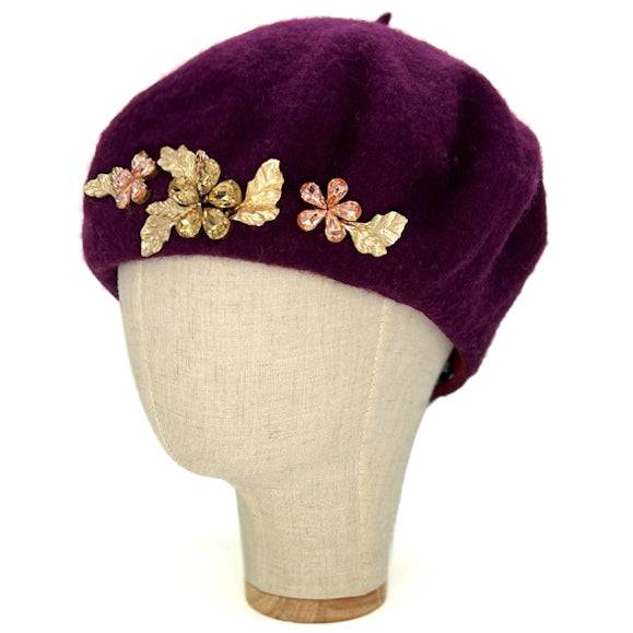 Basco Viola Melanzana Con Cristalli