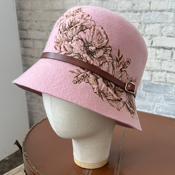 Cloche Fleurs Brûlées Rosa