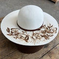 Cappello Fleurs Brûlées a Falda Larga Bianco