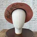 Cappello Fleurs Brûlées a Falda Stretta Rosa Salmone