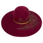 Cappello Fleurs Brûlées a Falda Larga Bordeaux