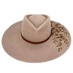 Cappello Fleurs Brûlées a Falda Larga Beige