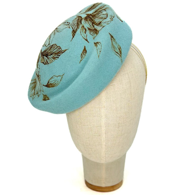 Tamburello Fleurs Brûlées Azzurro