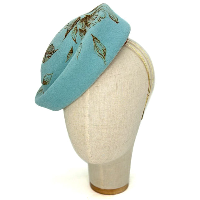 Tamburello Fleurs Brûlées Azzurro