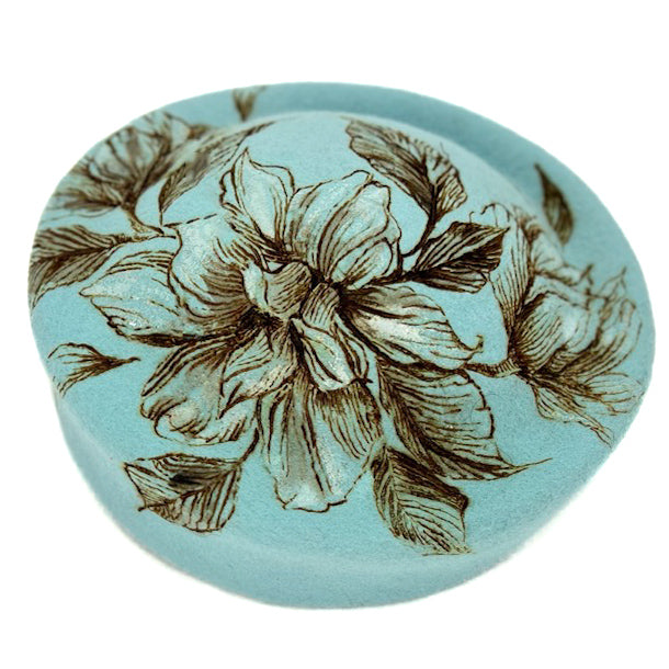 Tamburello Fleurs Brûlées Azzurro