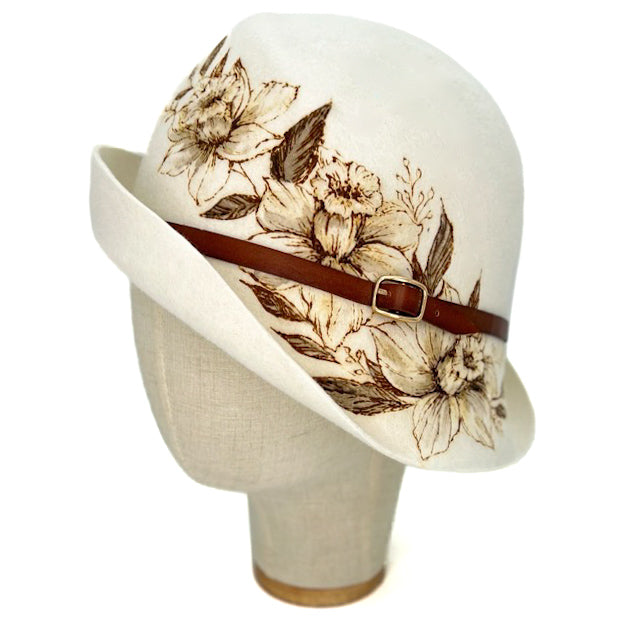 Cloche Fleurs Brûlées Bianca