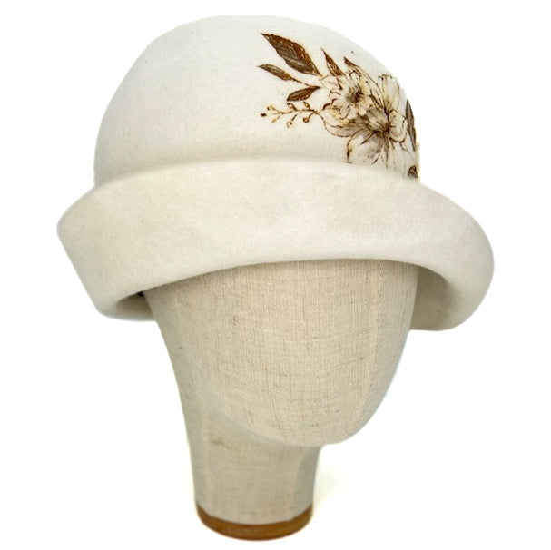 Cloche Fleurs Brûlées Bianca