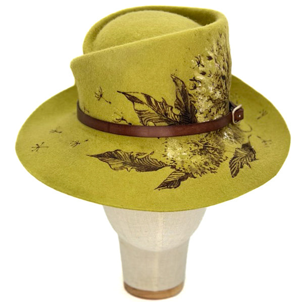 Cappello Fleurs Brûlées a Falda Stretta Mostarda