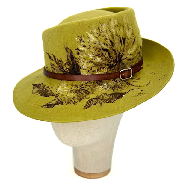 Cappello Fleurs Brûlées a Falda Stretta Mostarda