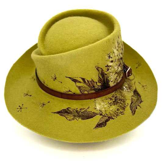 Cappello Fleurs Brûlées a Falda Stretta Mostarda