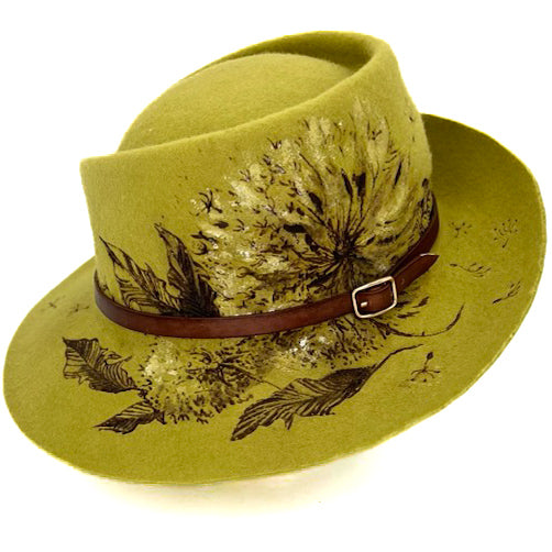 Cappello Fleurs Brûlées a Falda Stretta Mostarda