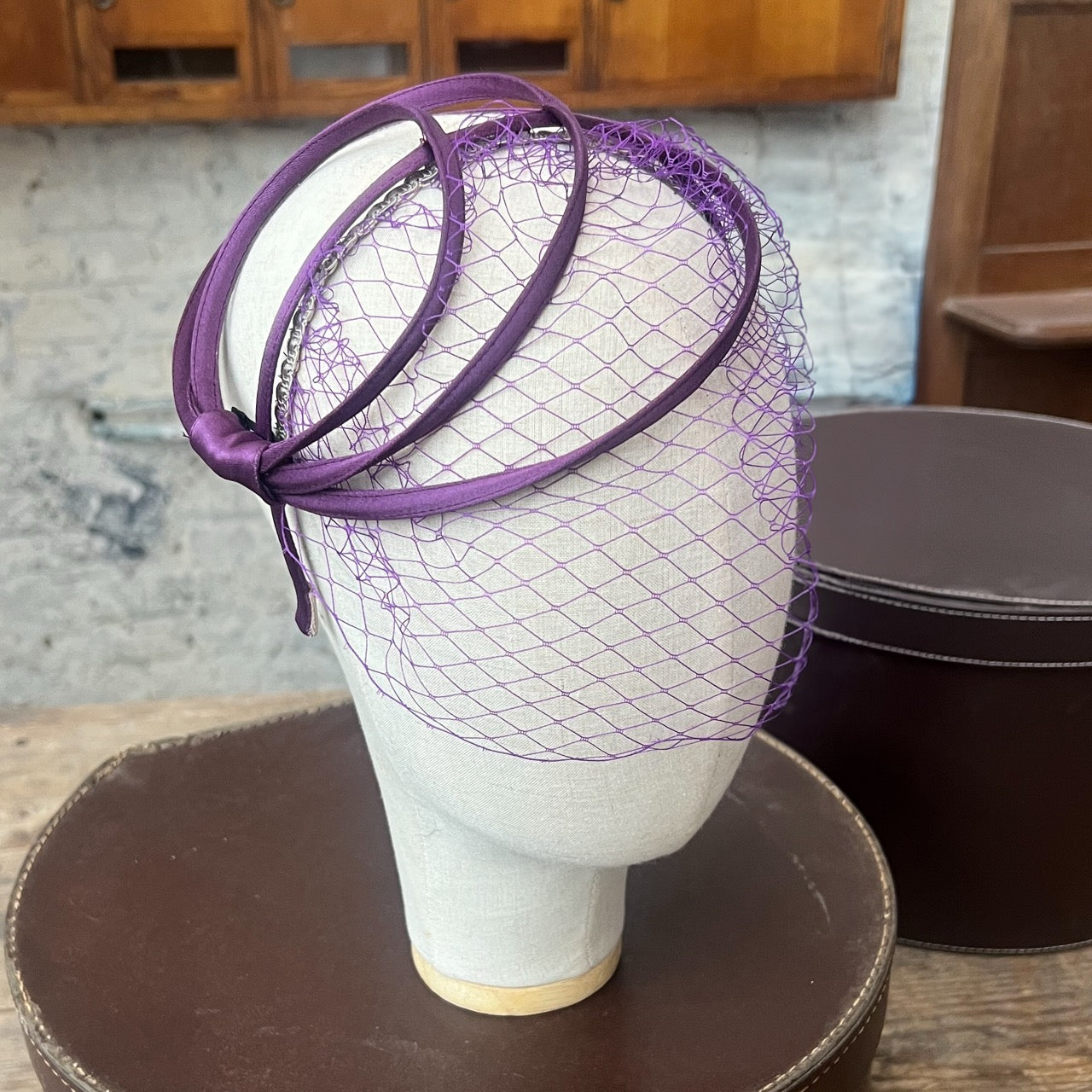 Cerchietto Ana in Raso Ciclamino