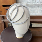 Ana Headband in Light Grey Satin