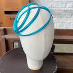 Ana Headband in Deep Blue Satin