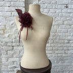 Rosa Carnosa Bordeaux Scuro in Seta