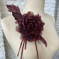 Rosa Carnosa Bordeaux Scuro in Seta