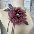 Rose Carnosa rose antique en soie