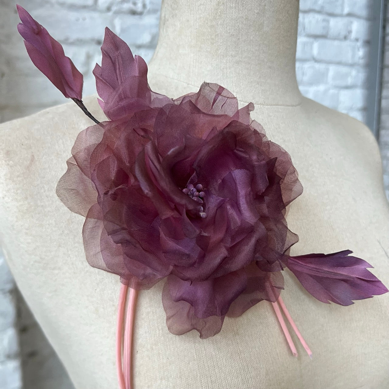 Rosa Carnosa Amaranto in Seta