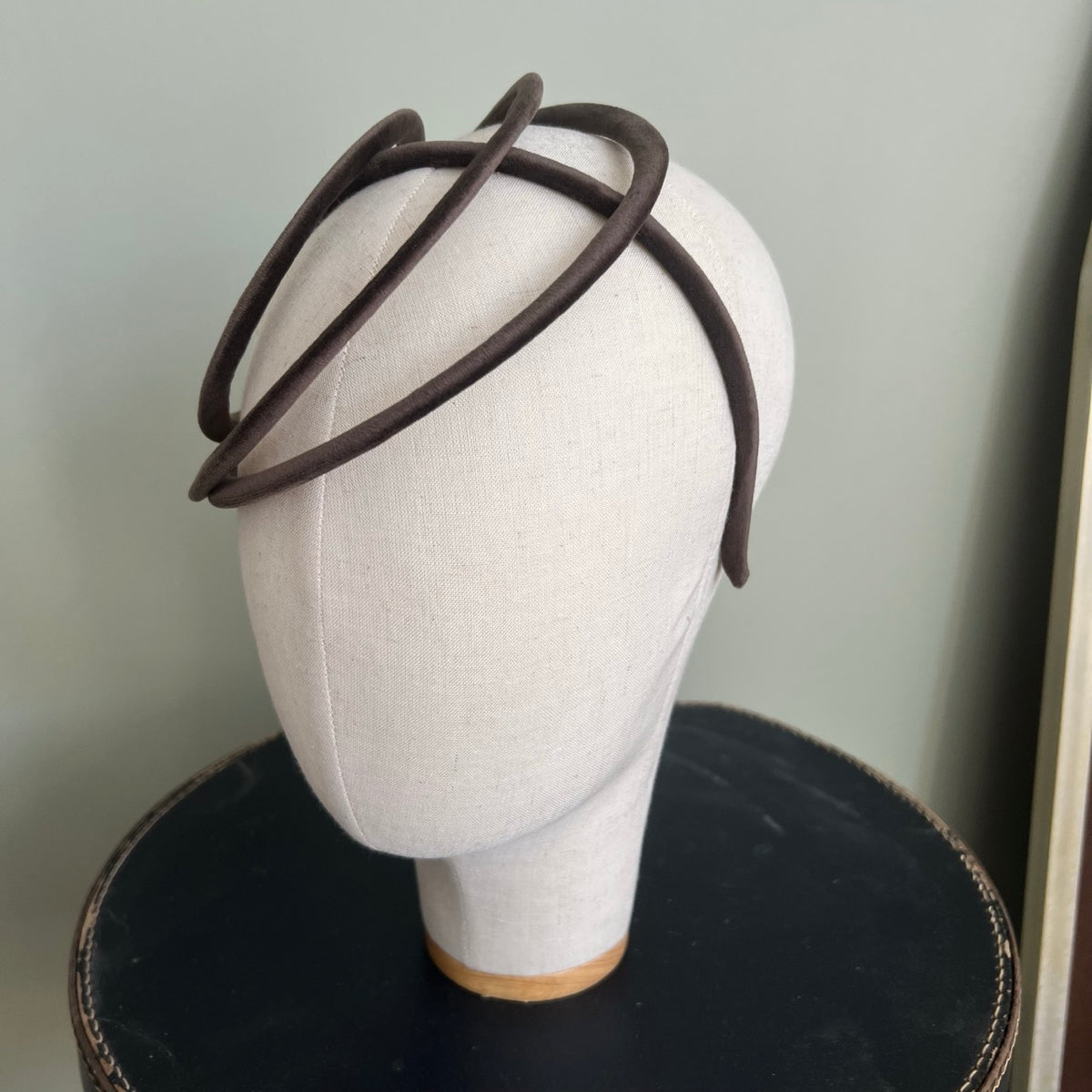 Ana Coffee Velvet Headband