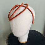 Serre-tête Ana en velours velours orange