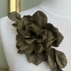 Smoky Khaki Gardenia in Genuine Leather