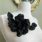 Black Gardenia in Genuine Leather
