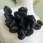 Black Gardenia in Genuine Leather