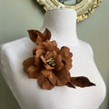 Gardenia terracotta in cuoio