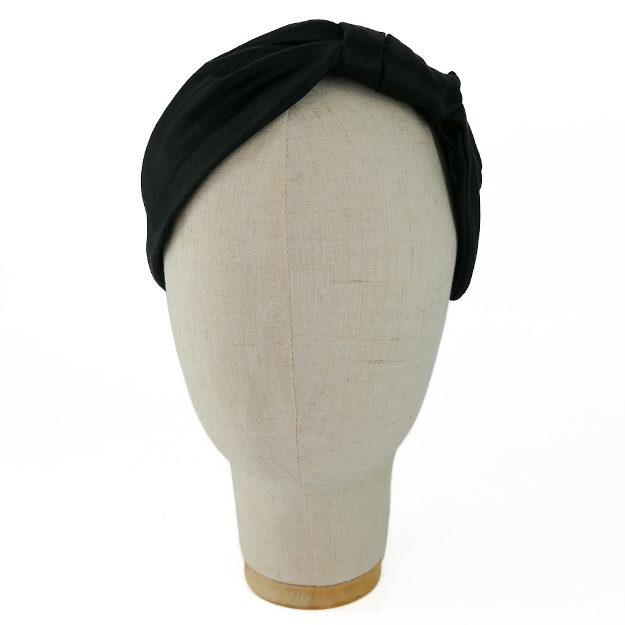 Serre-tête Vivien en satin noir